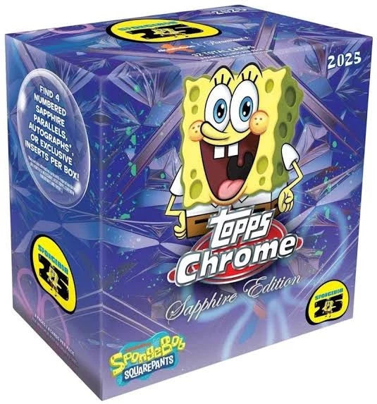 2025 topps Chrome Sapphire SpongeBob 25th Anniversary Hobby Box
